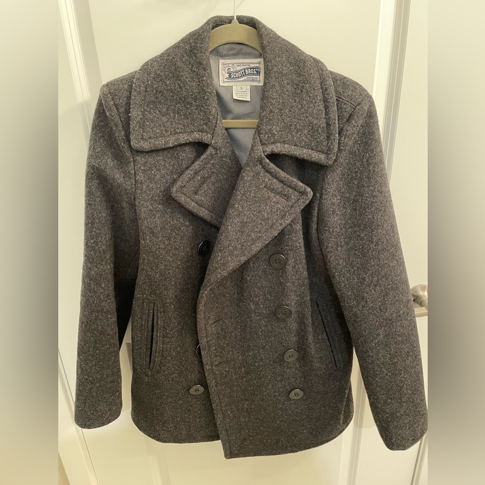 Schott 751 Slim Fit Peacoat